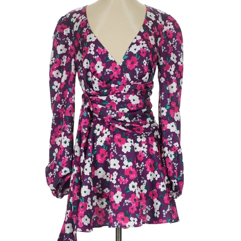 For Love And Lemons Hallie Floral Long Sleeve Dress - Picture 3 of 8